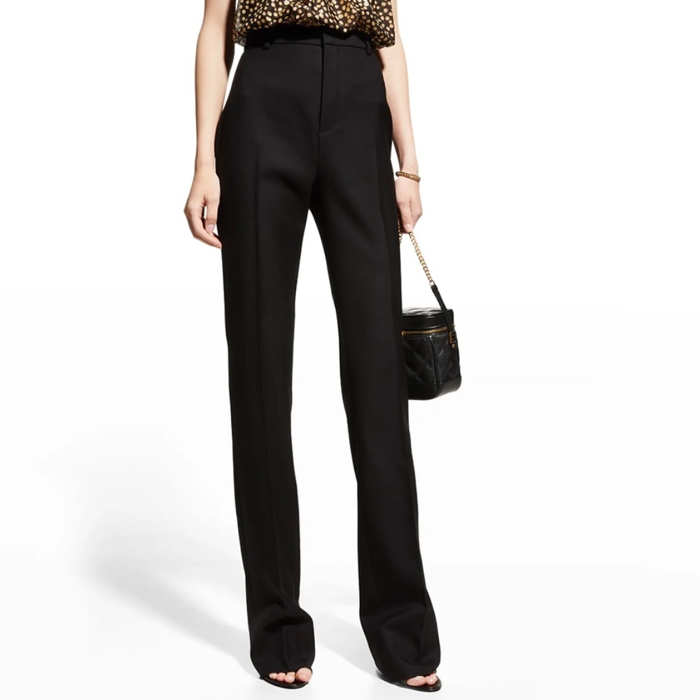 SAINT LAURENT Wool Slim-Leg Pants